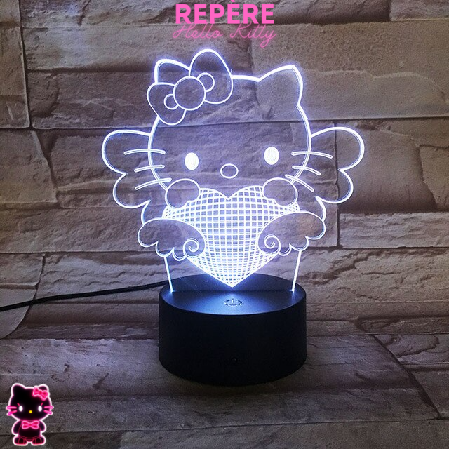 Lampe hello kitty cœur