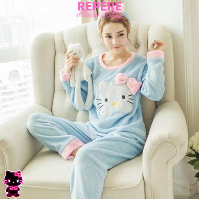 Peignoir hello kitty bleu