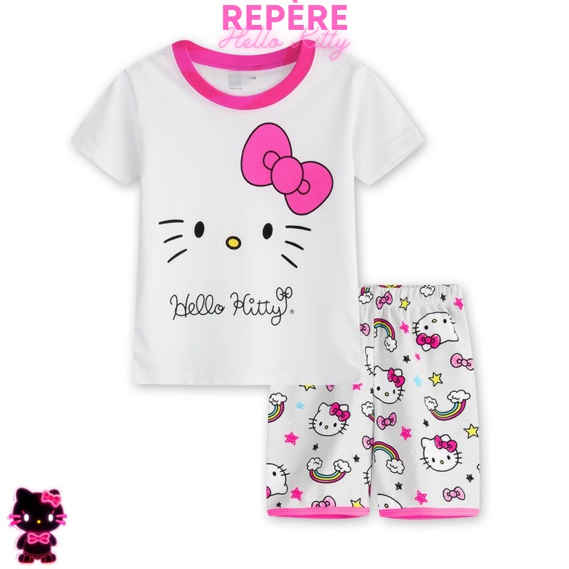 Pyjama hello kitty arc-en-ciel