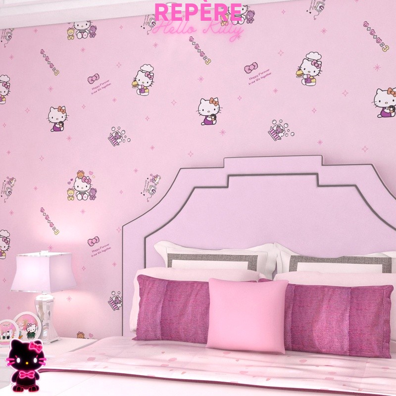 Papier peint hello kitty cute violet