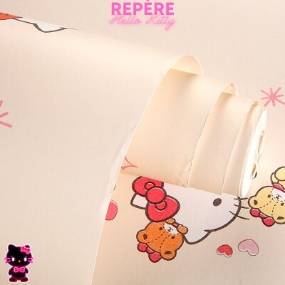 Papier peint hello kitty cute jaune – Image 2