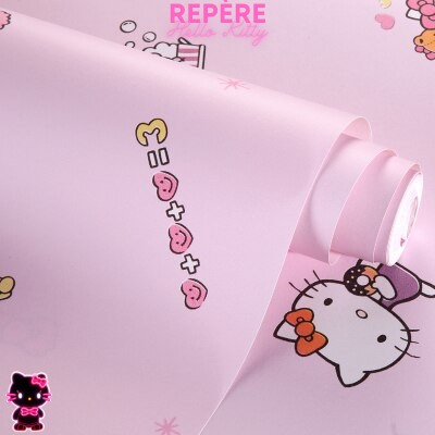 Papier peint hello kitty cute violet – Image 2