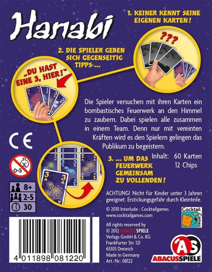 Hanabi – Abacus spiele – Cocktail Games – en français – Image 3